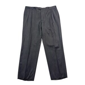 Zanella Italy 42x32 Charcoal Bennett Pants Trousers Pleated High Waist Stretch